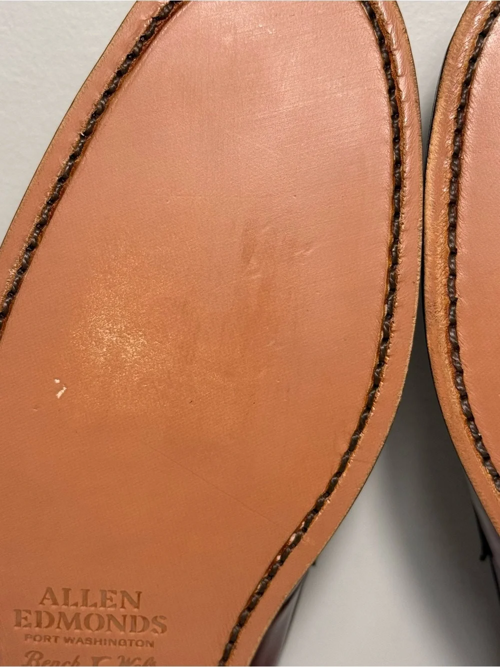 Allen Edmonds Randolph 2.0 Chili Brown Leather Penny Loafers Men’s Size 9 Museum